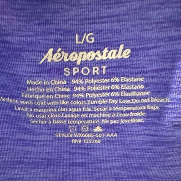 Aeropostale Sport purple racerback active tank size large NWT - Picture 7 of 7